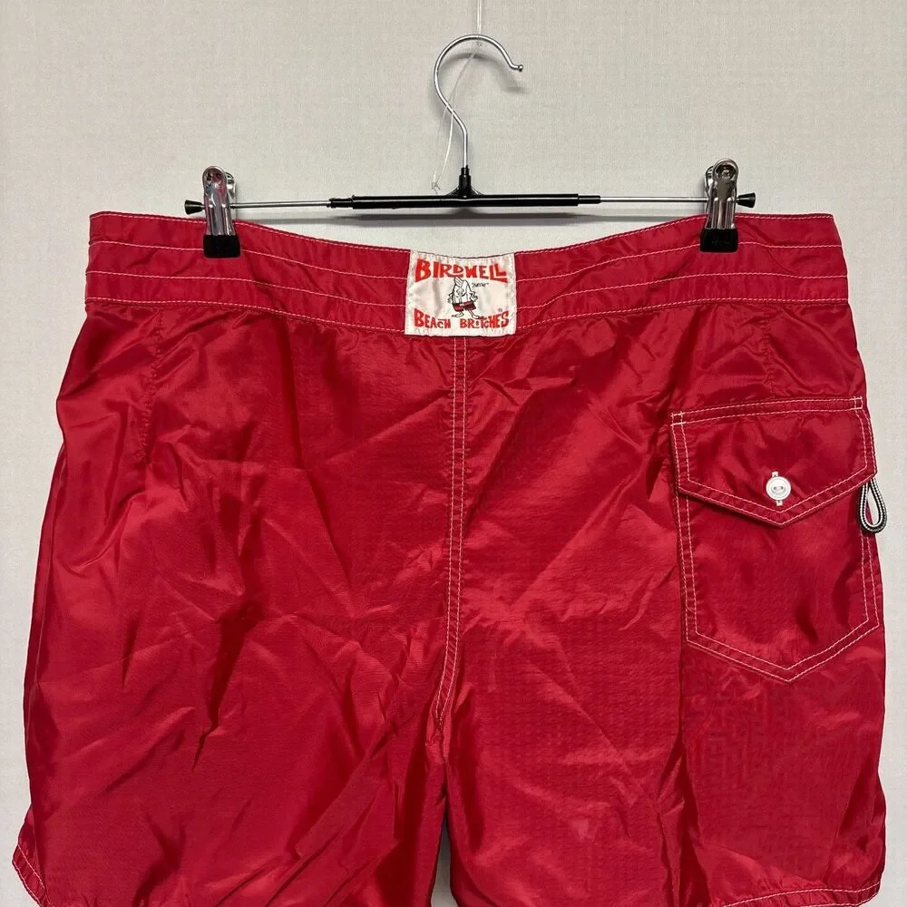 Birdwell Beach Britches Men Board Swim Trunks Shorts Size 40 Red C133 -24